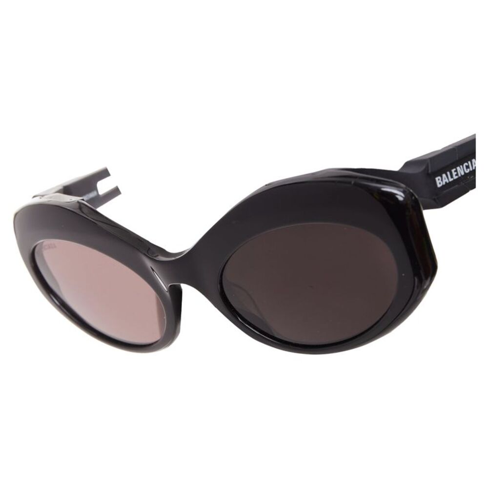 BALENCIAGA BB0053S Hybrid Oval black grey sporty rubber temple sunglasses - Picture 6 of 8
